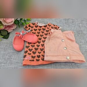Our Generation Dolls‎ Clothing Set, Summer Orange Outfit, With Shoes